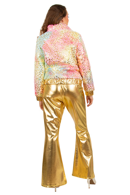 PartyXplosion Pluche dames jas glamour pastel