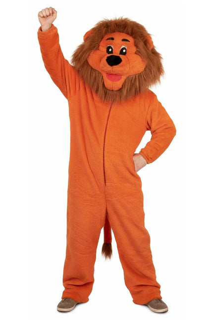 PartyXplosion Pluche oranje leeuw mascotte
