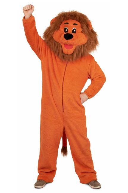 PartyXplosion Pluche oranje leeuw mascotte