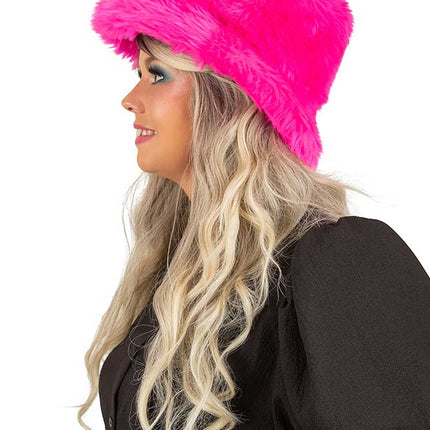 PartyXplosion Pluche vissershoed roze