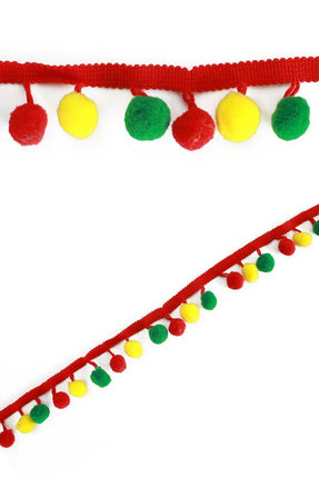 PartyXplosion Pom Pom Band Rood Geel Groen