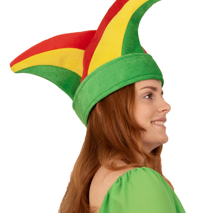 PartyXplosion Prinsenmuts rood geel groen velvet