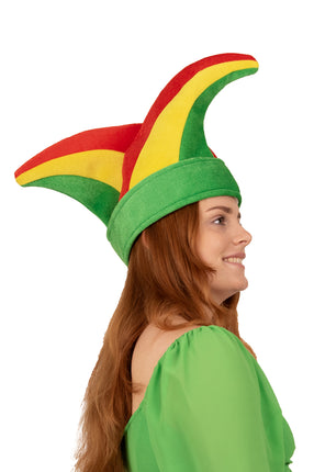 PartyXplosion Prinsenmuts rood geel groen velvet