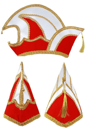 PartyXplosion Prinsenmuts rood wit maat 63