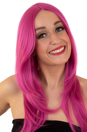 PartyXplosion Pruik Anne Magenta