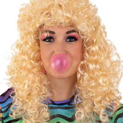 PartyXplosion Pruik Lola lang krullend blond