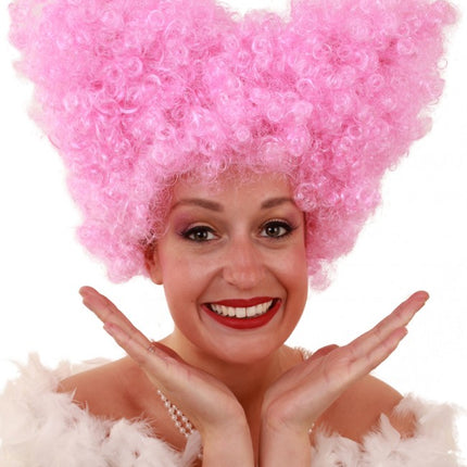 PartyXplosion Pruik Lucy suikerspin roze