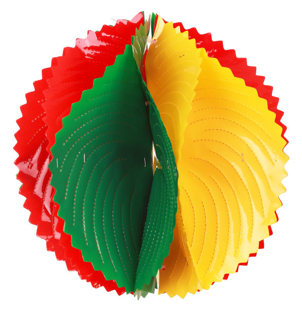 PartyXplosion PVC Deco Bal Rood Geel Groen Ø60 cm – Brandvertragend