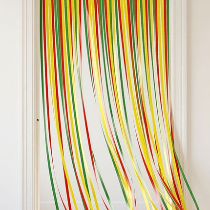 PartyXplosion PVC Deurgordijn rood geel groen brandvertragend