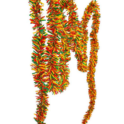PartyXplosion PVC Folie Guirlande 8cm rood geel groen 5 meter