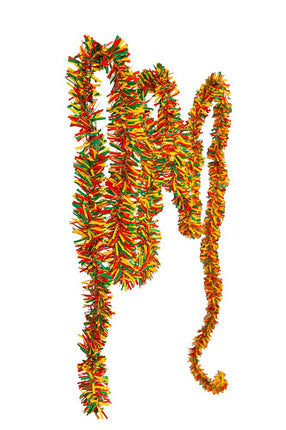 PartyXplosion PVC Folie Guirlande 8cm rood geel groen 5 meter