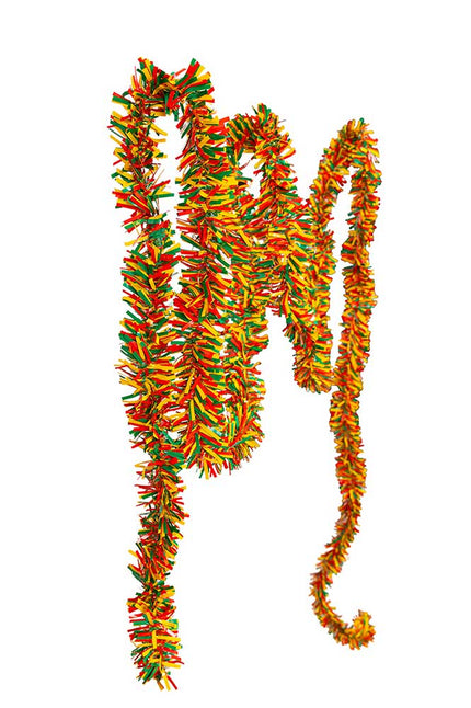 PartyXplosion PVC Folie Guirlande 8cm rood geel groen 5 meter