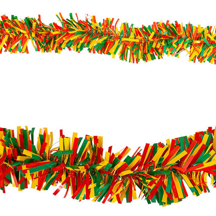 PartyXplosion PVC Folie Guirlande 8cm rood geel groen 5 meter