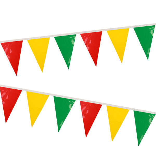 PartyXplosion PVC Vlaggenlijn Rood Geel Groen 10 m brandveilig