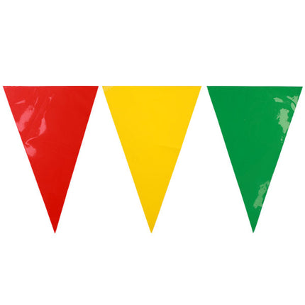 PartyXplosion PVC Vlaggenlijn Rood Geel Groen 10 m brandveilig