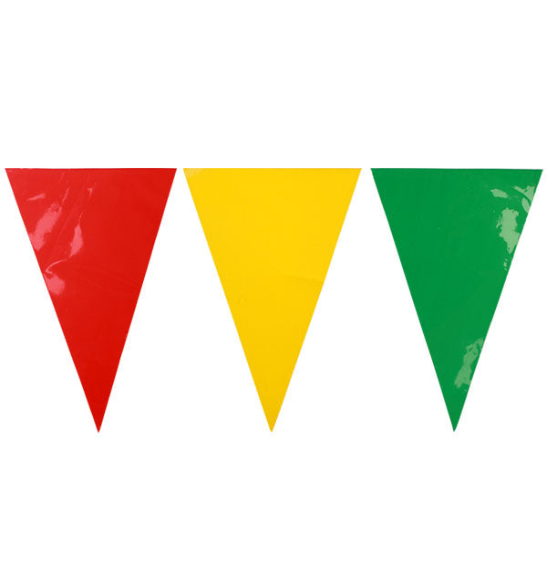 PartyXplosion PVC Vlaggenlijn Rood Geel Groen 10 m brandveilig