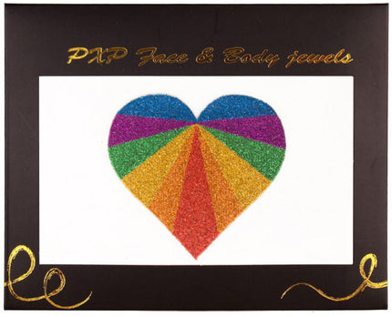 PartyXplosion PXP Body jewel regenboog hart