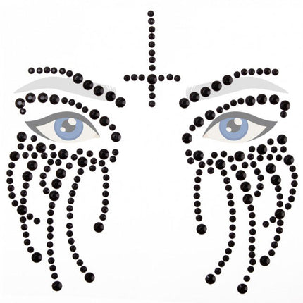 PartyXplosion PXP Face Jewels Halloween Black
