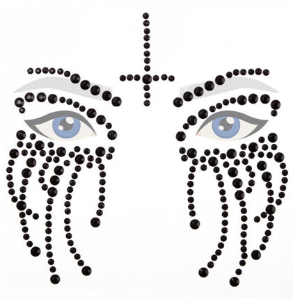 PartyXplosion PXP Face Jewels Halloween Black