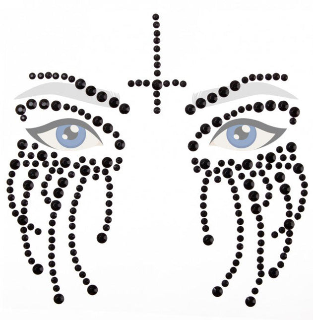 PartyXplosion PXP Face Jewels Halloween Black