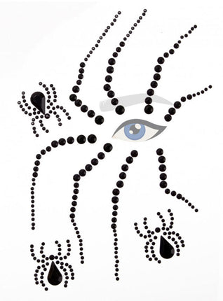 PartyXplosion PXP Face Jewels Halloween Spider
