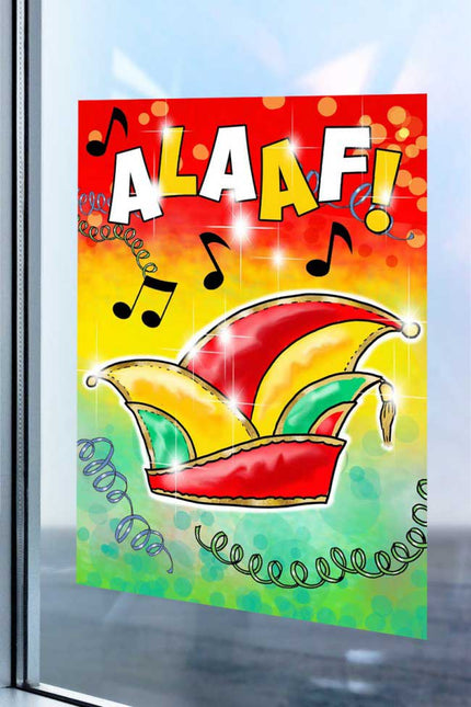 PartyXplosion Raamsticker Alaaf 17 x 25 cm