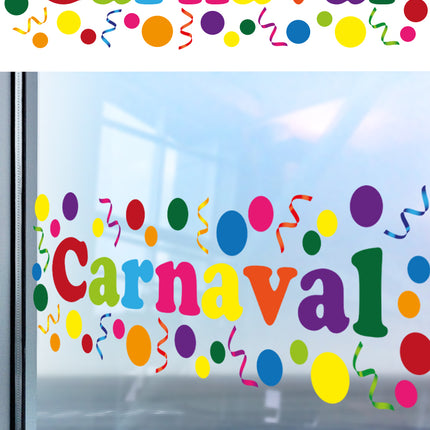 PartyXplosion Raamsticker Carnaval 75 x 25 cm