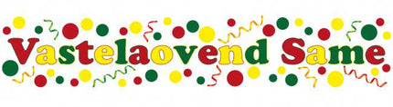 PartyXplosion Raamsticker Vastelaovend same 130 x 25 cm