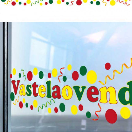 PartyXplosion Raamsticker Vastelaovend same 130 x 25 cm