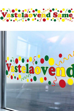PartyXplosion Raamsticker Vastelaovend same 130 x 25 cm