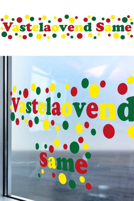 PartyXplosion Raamsticker Vastelaovend same 91 x 38 cm