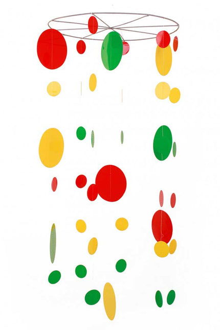 PartyXplosion Ring Mobiel Confetti Snippers Rood Geel Groen 35 cm