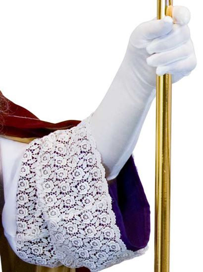 PartyXplosion Sint Handschoenen Wit Luxe L