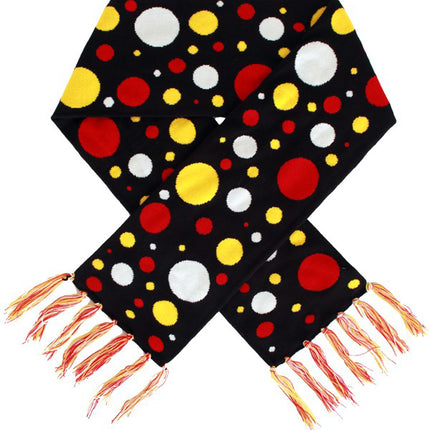 PartyXplosion Sjaal carnaval confetti rood wit geel