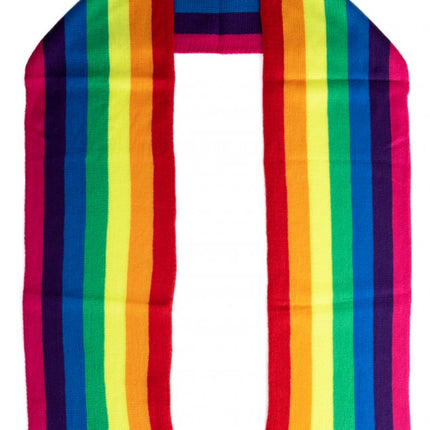 PartyXplosion Sjaal regenboog gebreid