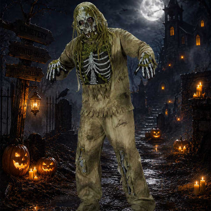 PartyXplosion Skelet Zombie Kostuum Heren