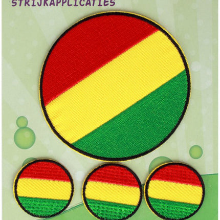 PartyXplosion Strijkapplicatie 4 stuks Limburg circels mix