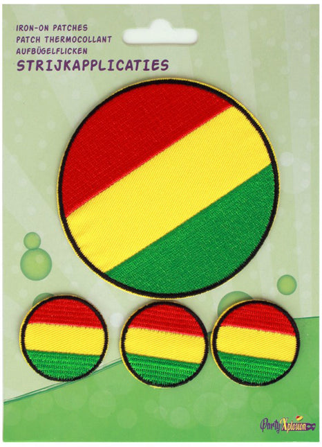 PartyXplosion Strijkapplicatie 4 stuks Limburg circels mix