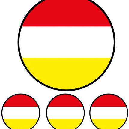 PartyXplosion Strijkapplicatie 4 stuks Oeteldonk circels mix