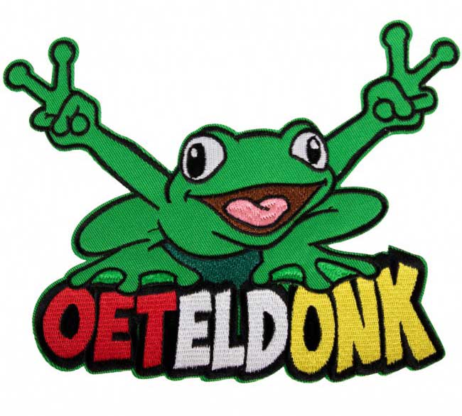 PartyXplosion Strijkapplicatie Kikker Peace Oeteldonk