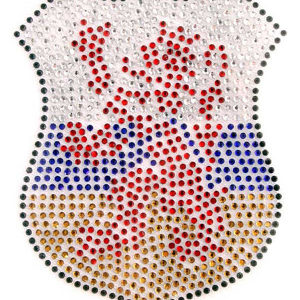 PartyXplosion Strijkapplicatie Wapen van Limburg strass 8 x 10 cm