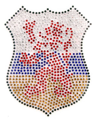 PartyXplosion Strijkapplicatie Wapen van Limburg strass 8 x 10 cm