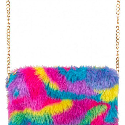 PartyXplosion Tas Pluche Camouflage Regenboog