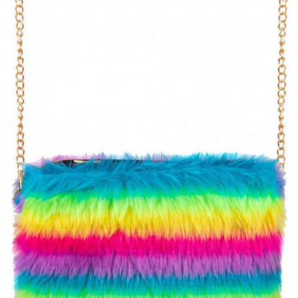 PartyXplosion Tas Pluche Regenboog Streep