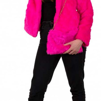 PartyXplosion Tasje Pluche Roze