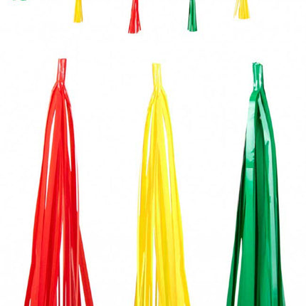 PartyXplosion Tassel Guirlande Rood Geel Groen 6 meter