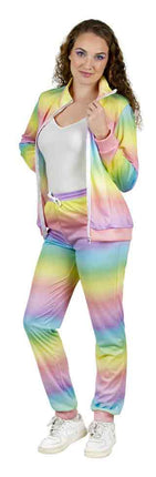 PartyXplosion Trainingspak Regenboog Pastel Dames