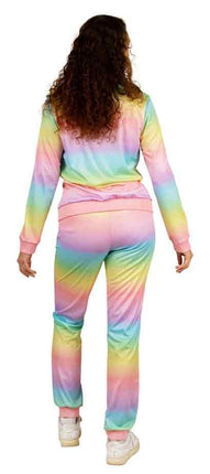 PartyXplosion Trainingspak Regenboog Pastel Dames