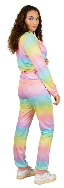 PartyXplosion Trainingspak Regenboog Pastel Dames