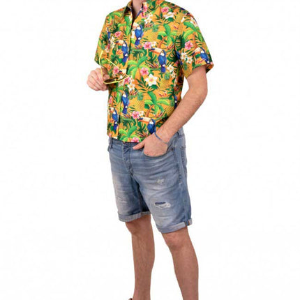 PartyXplosion Tropicana blouse met zonneklep oranje